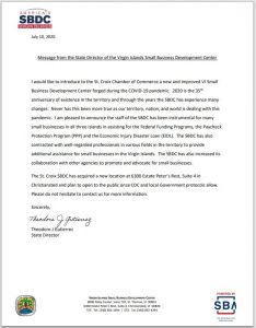 sbdc office opening letter
