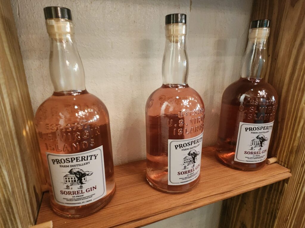 Gin distilled at Prosperity Farm